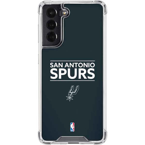 NBA San Antonio Spurs Standard - Black Galaxy S22 Clear Case