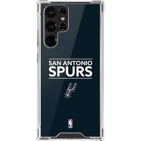 NBA San Antonio Spurs Standard - Black Galaxy S22 Ultra Clear Case