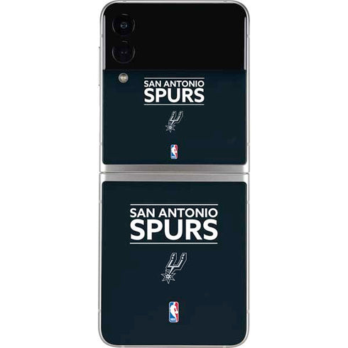NBA San Antonio Spurs Standard - Black Galaxy Z Flip3 5G Skin