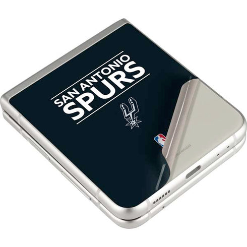 NBA San Antonio Spurs Standard - Black Galaxy Z Flip3 5G Skin