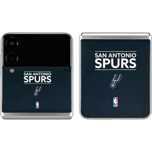 NBA San Antonio Spurs Standard - Black Galaxy Z Flip4 5G Skin