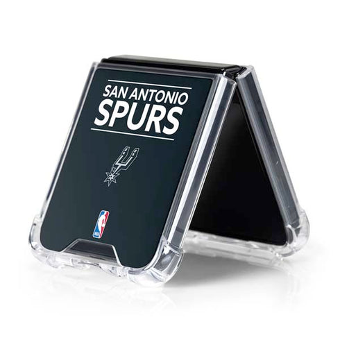 NBA San Antonio Spurs Standard - Black Galaxy Z Flip5 5G Clear Case
