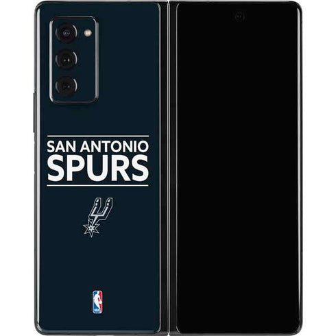 NBA San Antonio Spurs Standard - Black Galaxy Z Fold2 5G Skin