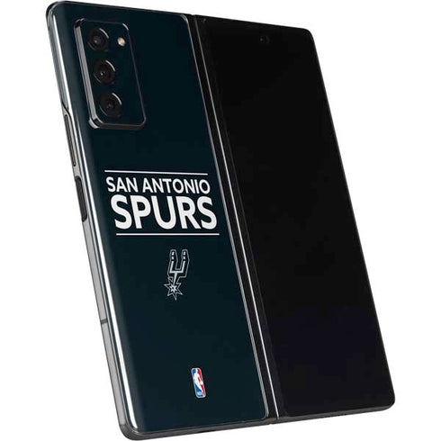 NBA San Antonio Spurs Standard - Black Galaxy Z Fold2 5G Skin
