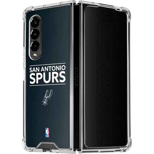 NBA San Antonio Spurs Standard - Black Galaxy Z Fold4 5G Clear Case