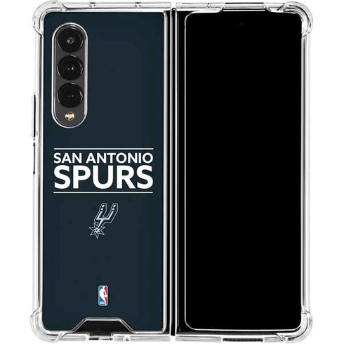 NBA San Antonio Spurs Standard - Black Galaxy Z Fold4 5G Clear Case