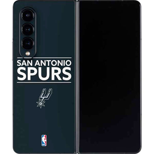 NBA San Antonio Spurs Standard - Black Galaxy Z Fold4 5G Skin