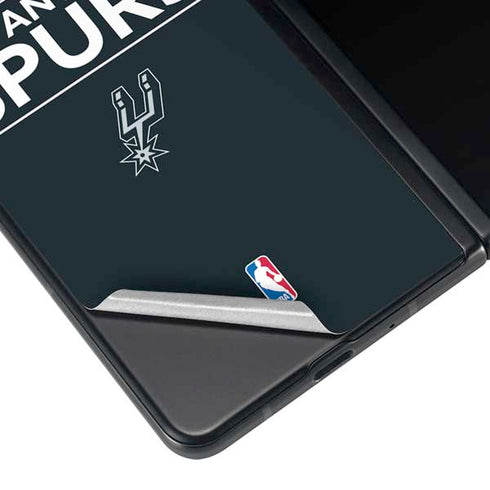 NBA San Antonio Spurs Standard - Black Galaxy Z Fold4 5G Skin