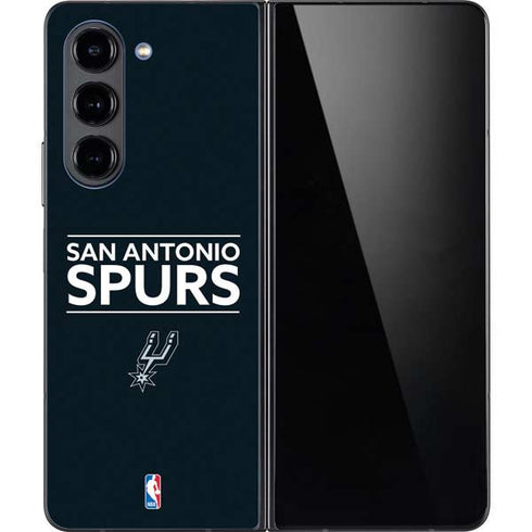 NBA San Antonio Spurs Standard - Black Galaxy Z Fold5 5G Skin