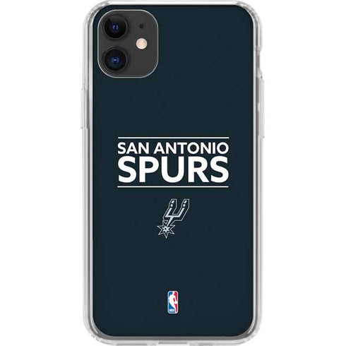 NBA San Antonio Spurs Standard - Black iPhone 11 Clear Case