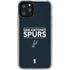 NBA San Antonio Spurs Standard - Black iPhone 11 Pro Clear Case