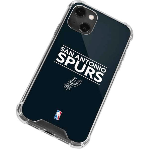 NBA San Antonio Spurs Standard - Black iPhone 13 Mini Clear Case