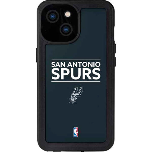 NBA San Antonio Spurs Standard - Black iPhone 13 Mini Waterproof Case