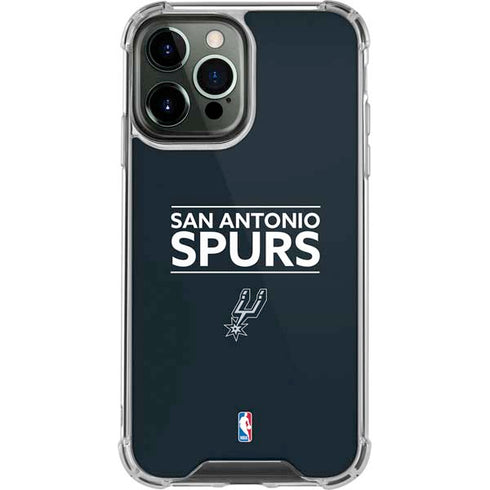 NBA San Antonio Spurs Standard - Black iPhone 14 Pro Max Clear Case