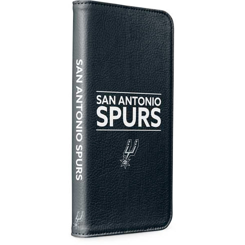 NBA San Antonio Spurs Standard - Black iPhone 15 Plus Folio Case