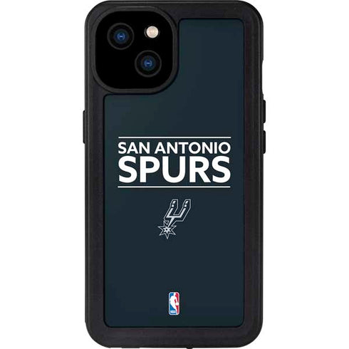NBA San Antonio Spurs Standard - Black iPhone 15 Plus Waterproof Case