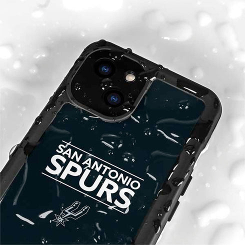 NBA San Antonio Spurs Standard - Black iPhone 15 Plus Waterproof Case
