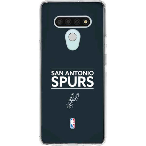 NBA San Antonio Spurs Standard - Black LG Stylo 6 Clear Case