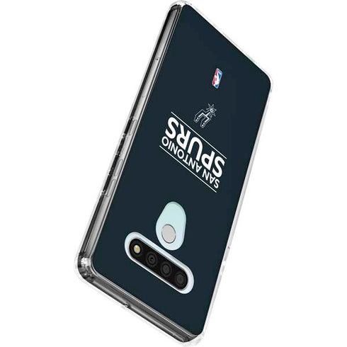 NBA San Antonio Spurs Standard - Black LG Stylo 6 Clear Case