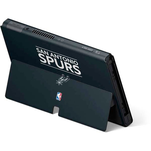 NBA San Antonio Spurs Standard - Black Nintendo Switch OLED (2021) Skin
