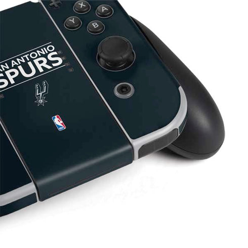 NBA San Antonio Spurs Standard - Black Nintendo Switch OLED (2021) Skin