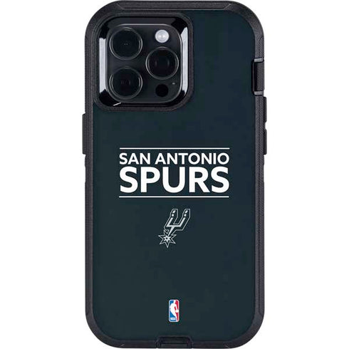 NBA San Antonio Spurs Standard - Black Otterbox Defender iPhone Skin