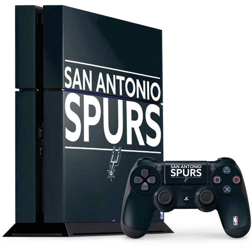 NBA San Antonio Spurs Standard - Black PS4 Console and Controller Bundle Skin