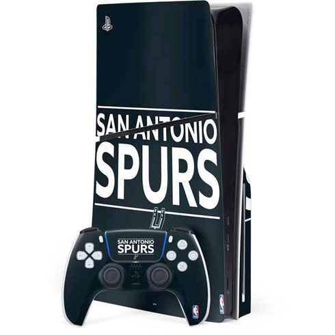 NBA San Antonio Spurs Standard - Black PS5 Slim Disk Bundle Skin