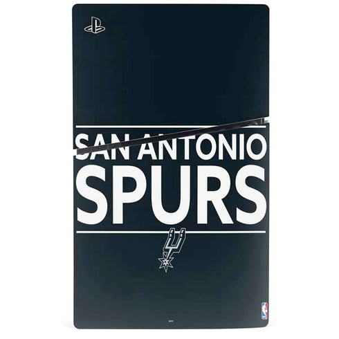 NBA San Antonio Spurs Standard - Black PS5 Slim Disk Console Skin