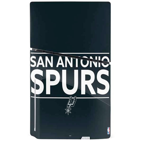 NBA San Antonio Spurs Standard - Black PS5 Slim Disk Console Skin