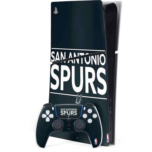 NBA San Antonio Spurs Standard - Black PS5 Slim Digital Edition Bundle Skin