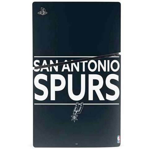 NBA San Antonio Spurs Standard - Black PS5 Slim Digital Edition Console Skin