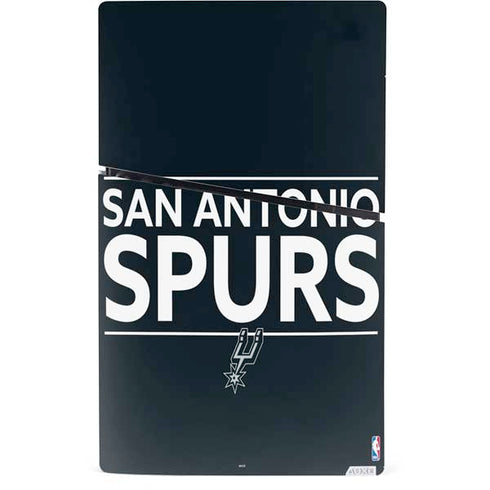 NBA San Antonio Spurs Standard - Black PS5 Slim Digital Edition Console Skin