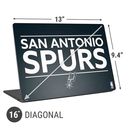 NBA San Antonio Spurs Standard - Black Universal Laptop 16in (13 x 9.4in) Skin