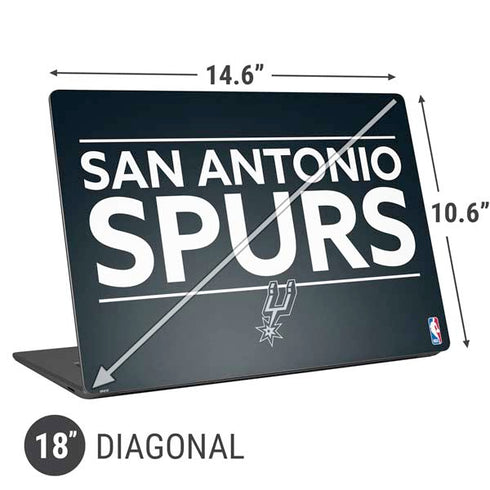 NBA San Antonio Spurs Standard - Black Universal Laptop 18in (14.6 x 10.6in) Skin