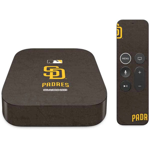 MLB San Diego Padres - Solid Distressed Apple TV Skin