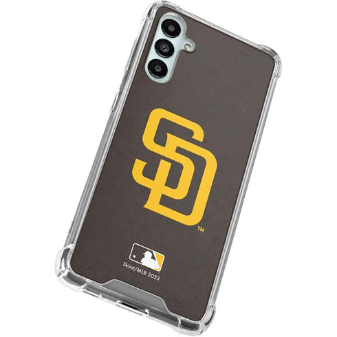 MLB San Diego Padres - Solid Distressed Galaxy A15 5G Clear Case