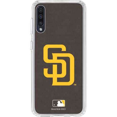 MLB San Diego Padres - Solid Distressed Galaxy A50 Clear Case