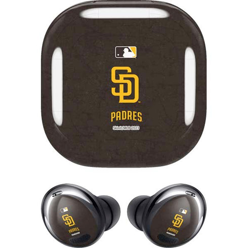 MLB San Diego Padres - Solid Distressed Galaxy Buds Pro Skin