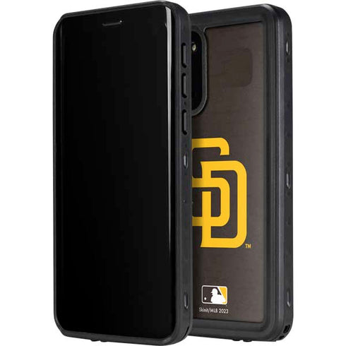 MLB San Diego Padres - Solid Distressed Galaxy S20 Waterproof Case