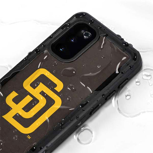 MLB San Diego Padres - Solid Distressed Galaxy S20 Waterproof Case