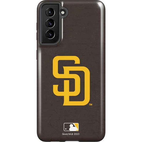 MLB San Diego Padres - Solid Distressed Galaxy S21 Plus 5G Pro Case