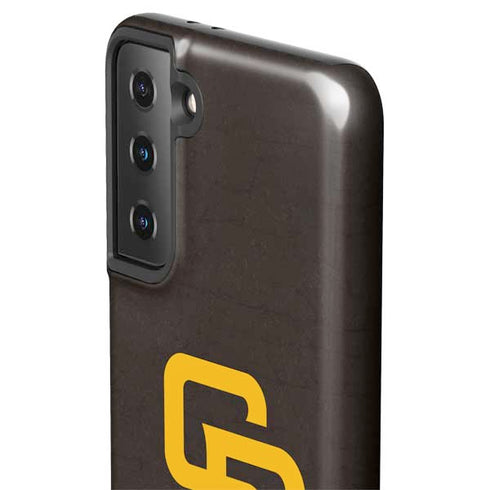 MLB San Diego Padres - Solid Distressed Galaxy S21 Plus 5G Pro Case
