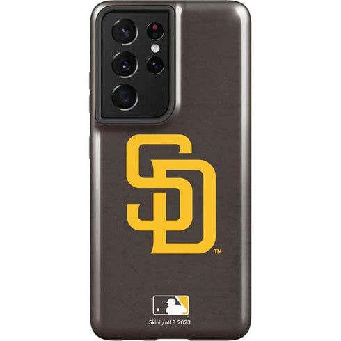 MLB San Diego Padres - Solid Distressed Galaxy S21 Ultra 5G Pro Case