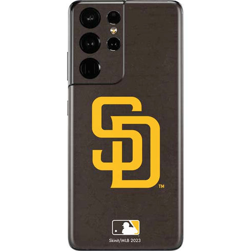 MLB San Diego Padres - Solid Distressed Galaxy S21 Ultra 5G Skin