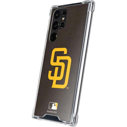 MLB San Diego Padres - Solid Distressed Galaxy S22 Ultra Clear Case