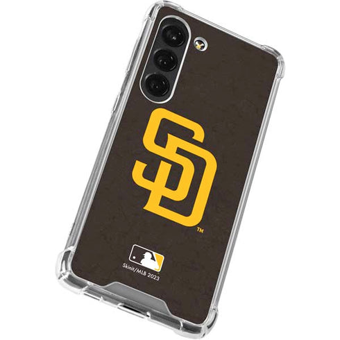 MLB San Diego Padres - Solid Distressed Galaxy S23 Clear Case