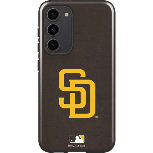 MLB San Diego Padres - Solid Distressed Galaxy S23 Plus Pro Case