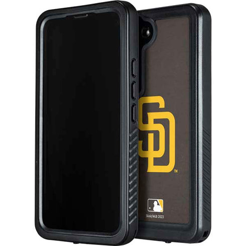 MLB San Diego Padres - Solid Distressed Galaxy S23 Plus Waterproof Case
