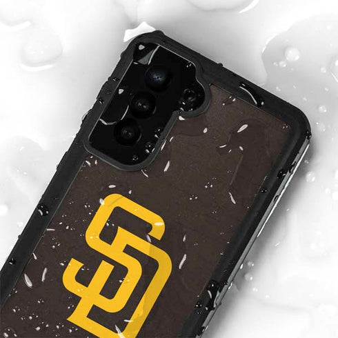 MLB San Diego Padres - Solid Distressed Galaxy S23 Plus Waterproof Case